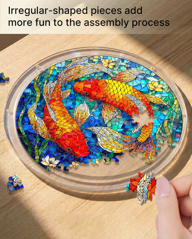 Acrylic Suncatcher Puzzle - Koi Fish