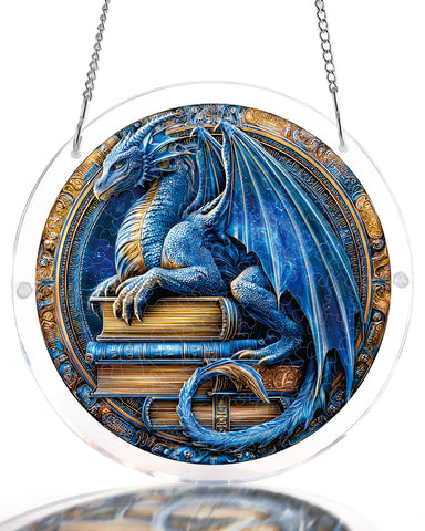 Acrylic Suncatcher Puzzle - Blue Book Dragon