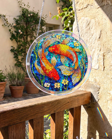 Acrylic Suncatcher Puzzle - Koi Fish