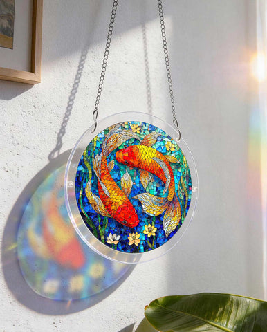 Acrylic Suncatcher Puzzle - Koi Fish