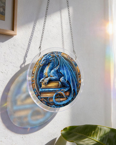 Acrylic Suncatcher Puzzle - Blue Book Dragon