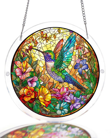 Acrylic Suncatcher Puzzle- Botanical Nectar Oasis