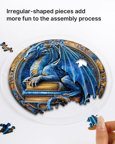Acrylic Suncatcher Puzzle - Blue Book Dragon
