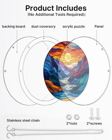 Acrylic Suncatcher Puzzle- Moonlit Riverscape
