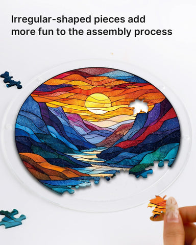 Acrylic Suncatcher Puzzle- Moonlit Riverscape