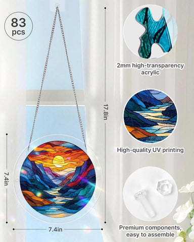 Acrylic Suncatcher Puzzle- Moonlit Riverscape