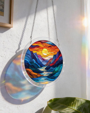 Acrylic Suncatcher Puzzle- Moonlit Riverscape