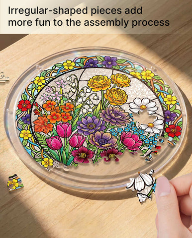 Acrylic Suncatcher Puzzle - Spring’s Radiant Promise