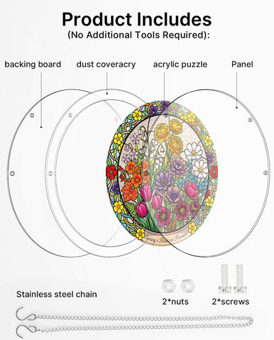 Acrylic Suncatcher Puzzle - Spring’s Radiant Promise