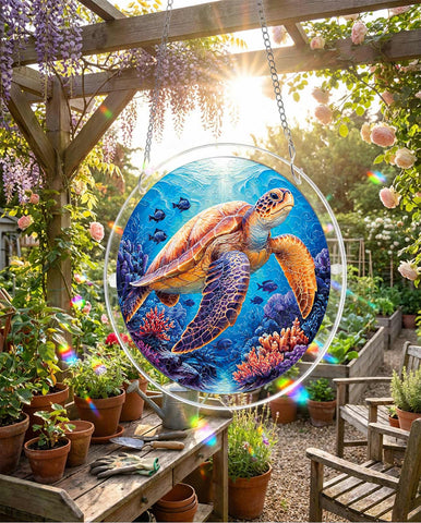 Acrylic Suncatcher Puzzle- Sea Turtle