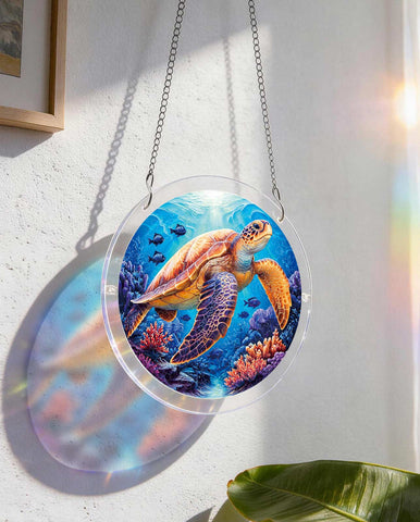 Acrylic Suncatcher Puzzle- Sea Turtle