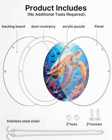 Acrylic Suncatcher Puzzle- Sea Turtle