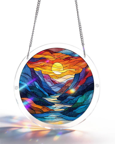 Acrylic Suncatcher Puzzle- Moonlit Riverscape