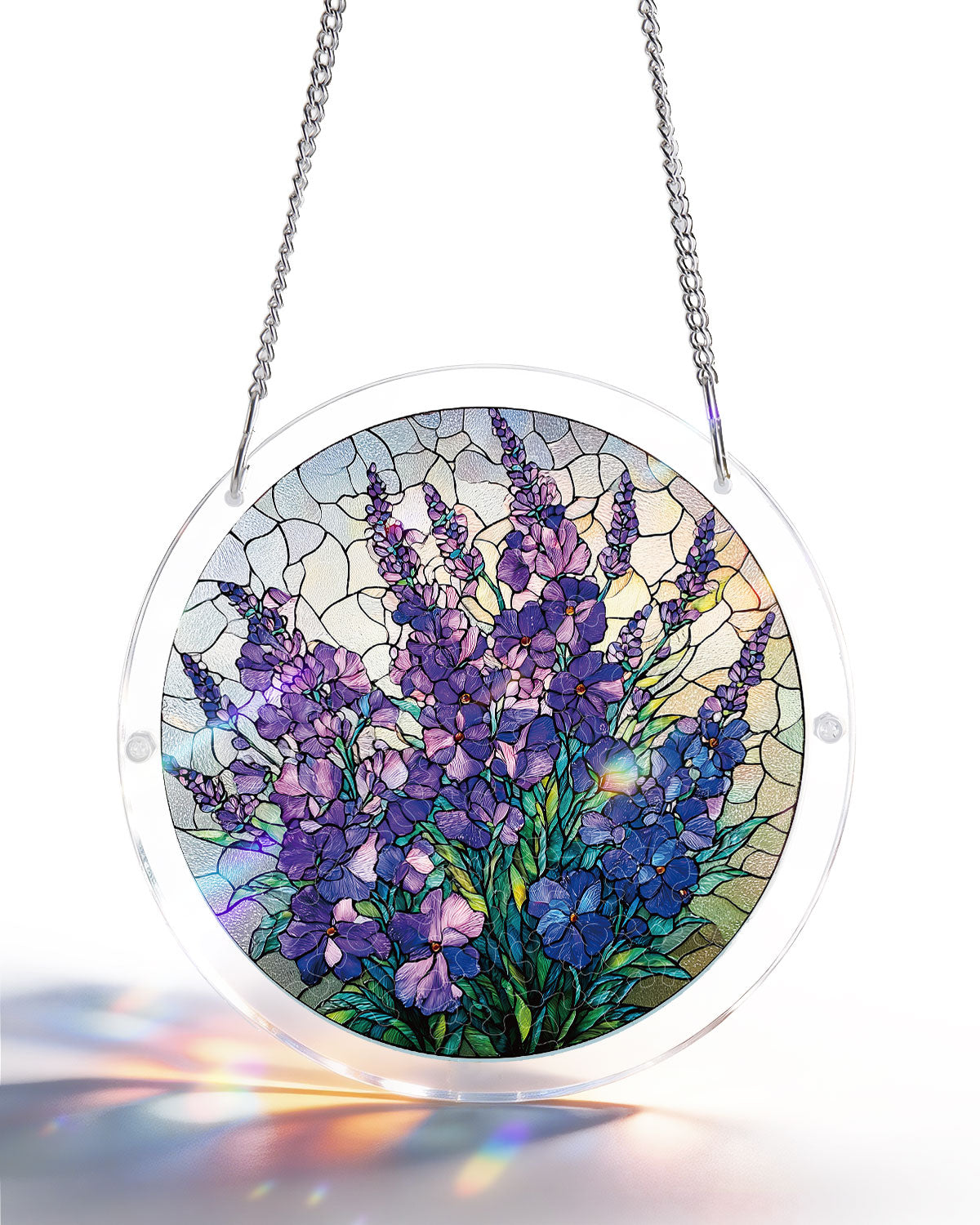 Acrylic Suncatcher Puzzle- Violet Garden Grace