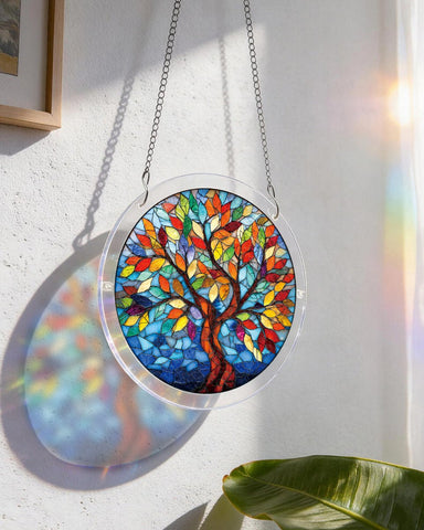 Acrylic Suncatcher Puzzle- Tree of Radiant Glass