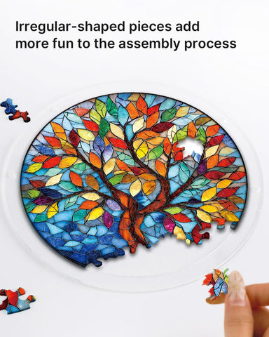 Acrylic Suncatcher Puzzle- Tree of Radiant Glass