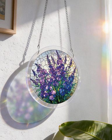 Acrylic Suncatcher Puzzle- Violet Garden Grace