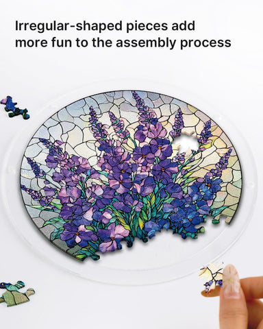 Acrylic Suncatcher Puzzle- Violet Garden Grace