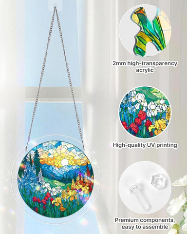 Acrylic Suncatcher Puzzle- Dawn Blossom Sea
