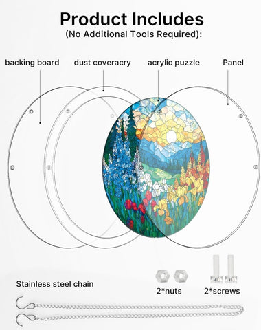 Acrylic Suncatcher Puzzle- Dawn Blossom Sea