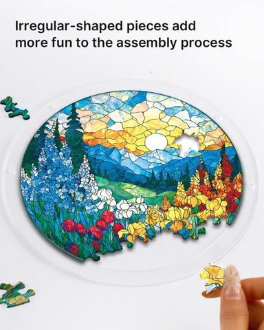 Acrylic Suncatcher Puzzle- Dawn Blossom Sea