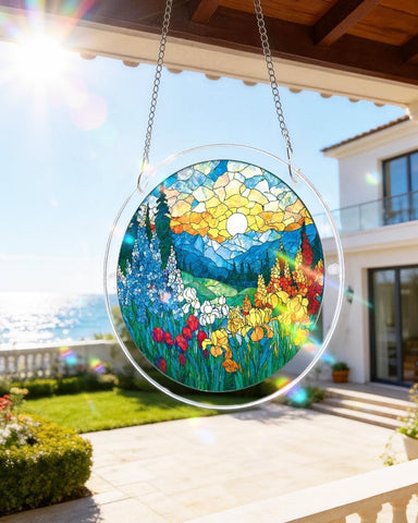 Acrylic Suncatcher Puzzle- Dawn Blossom Sea