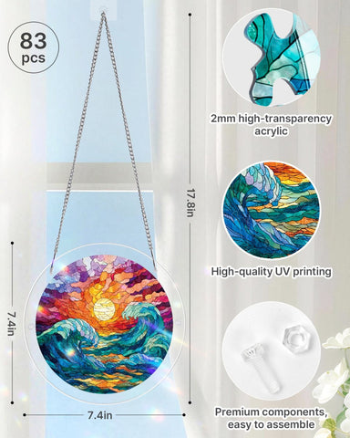 Acrylic Suncatcher Puzzle- Golden Tide