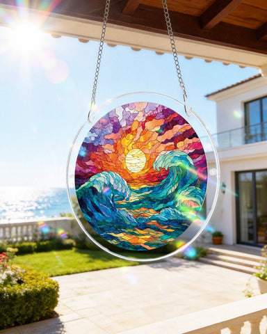Acrylic Suncatcher Puzzle- Golden Tide
